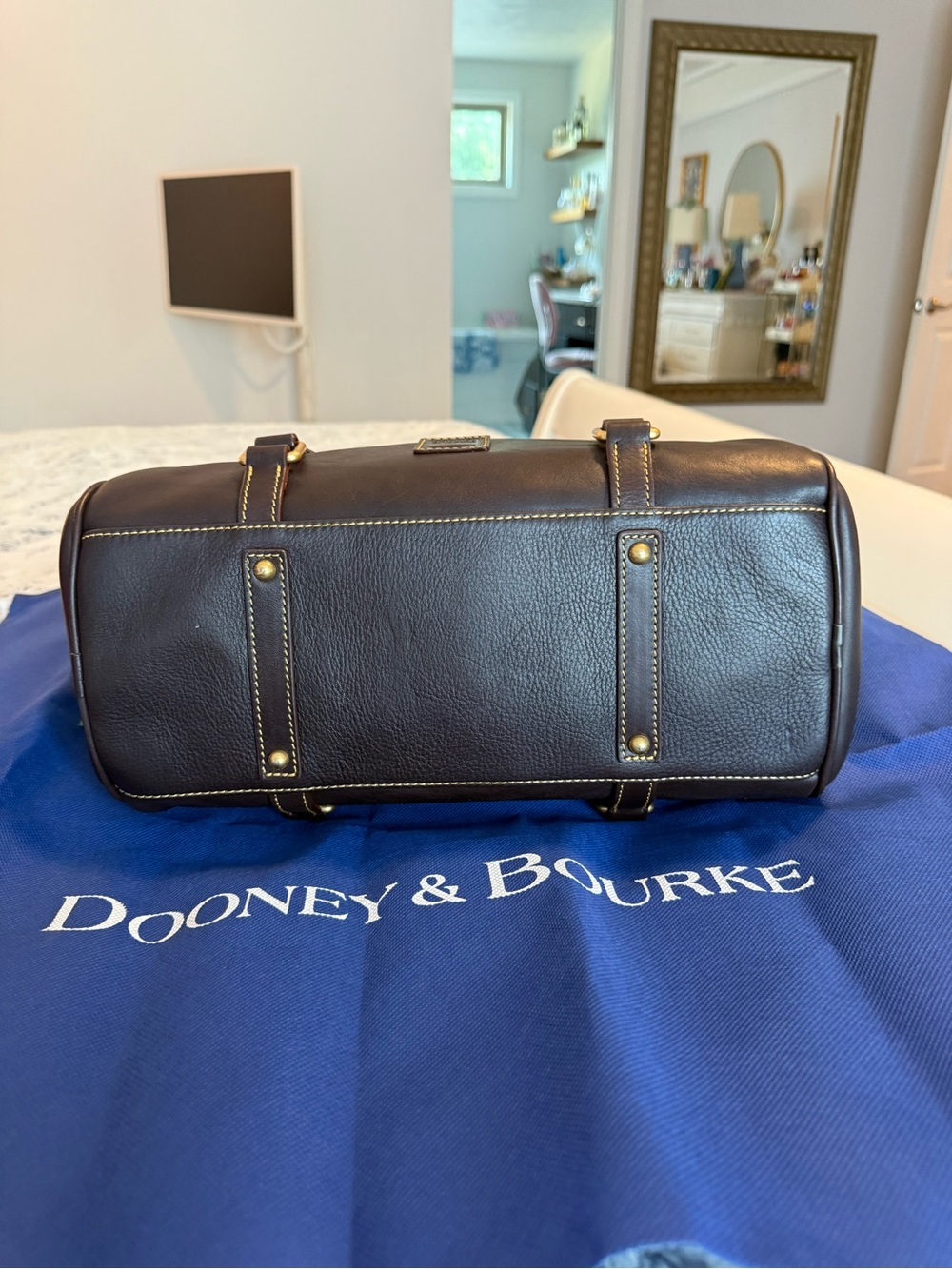 Dooney and Bourke Florentine Satchel in Brown Tmoro - Picture 6 of 8